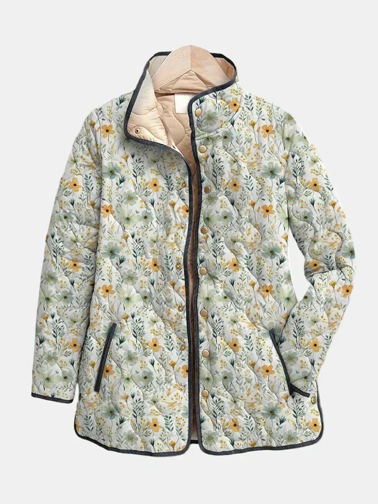 Abrigo acolchado estampado