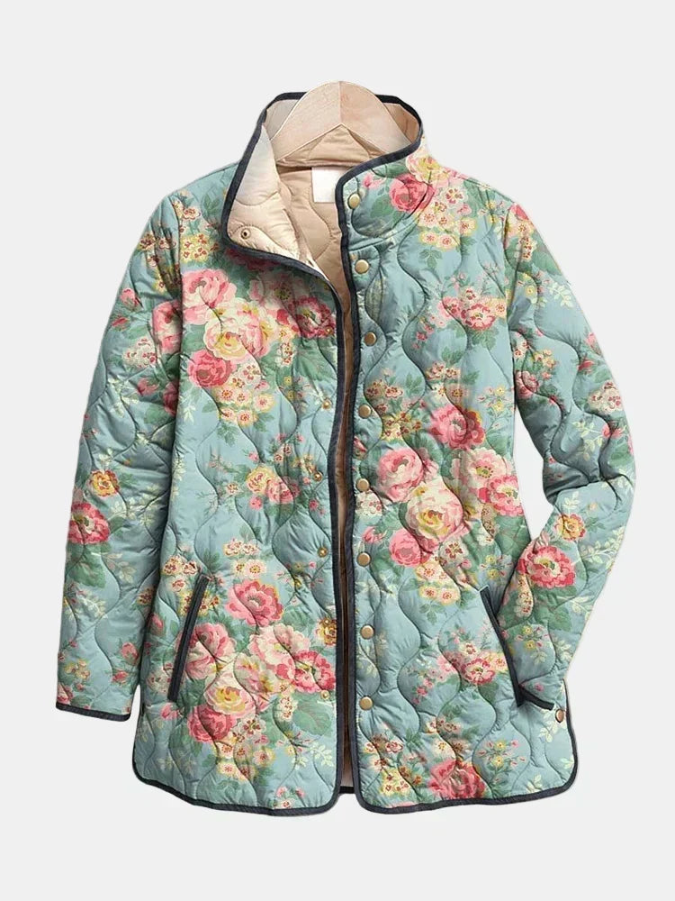 Abrigo acolchado estampado