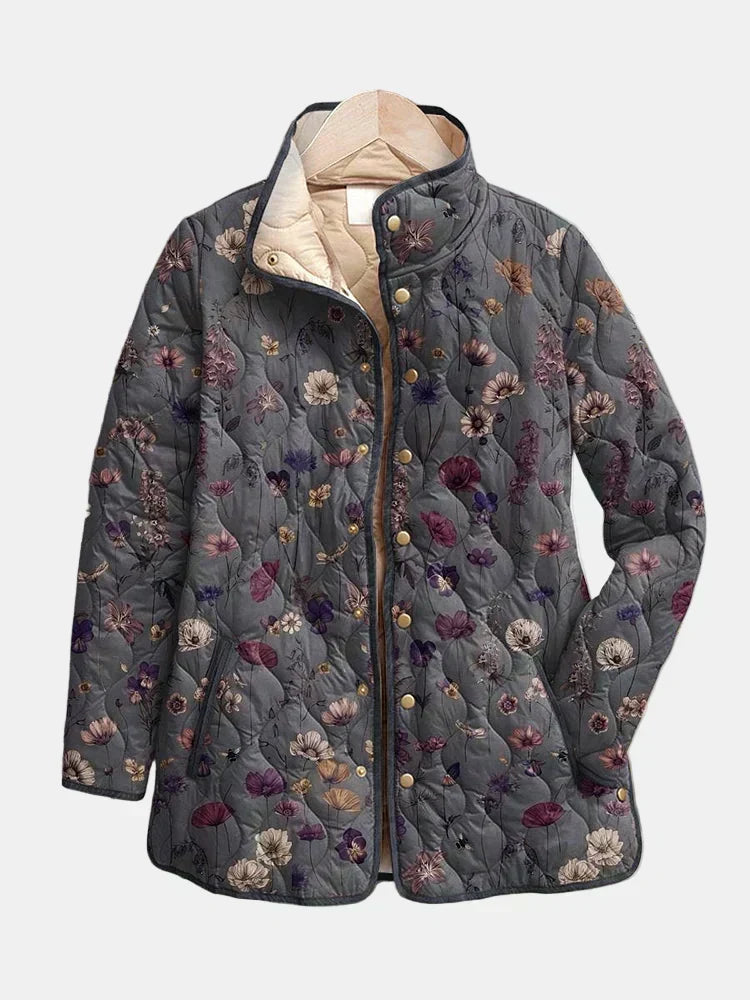 Abrigo acolchado estampado