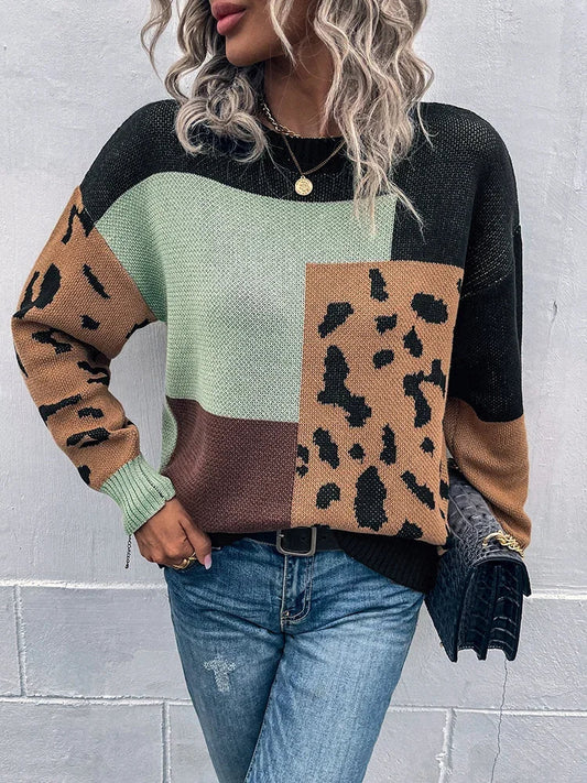 Jersey con estampado de leopardo