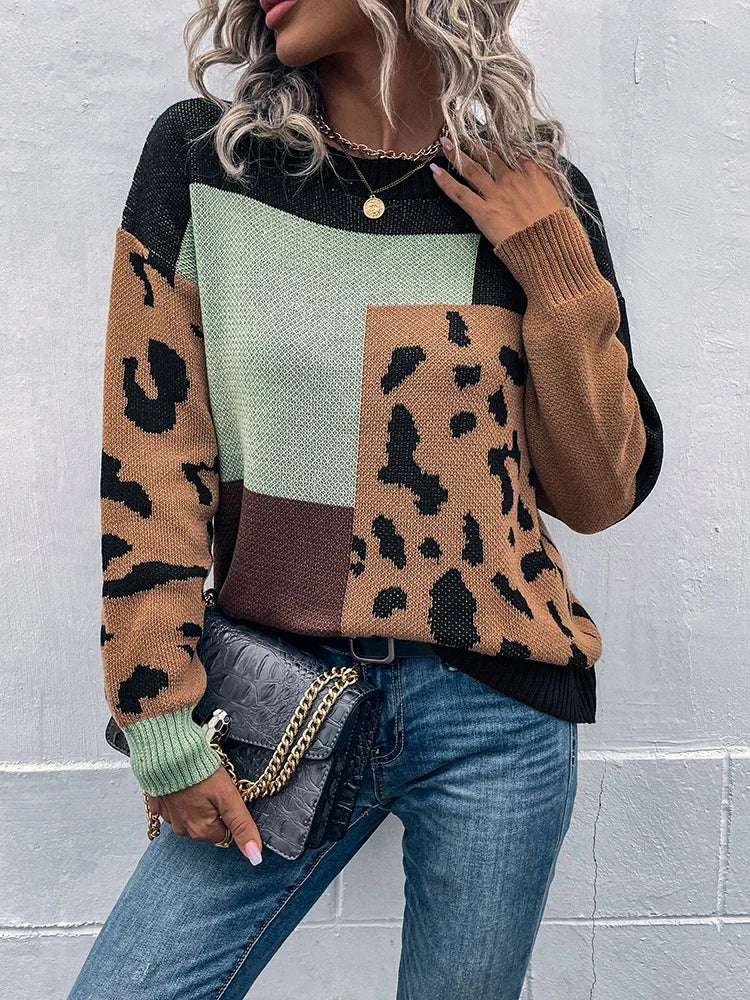 Jersey con estampado de leopardo