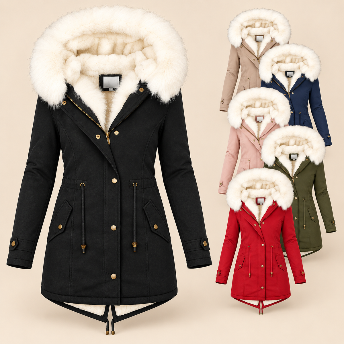Parka con capucha