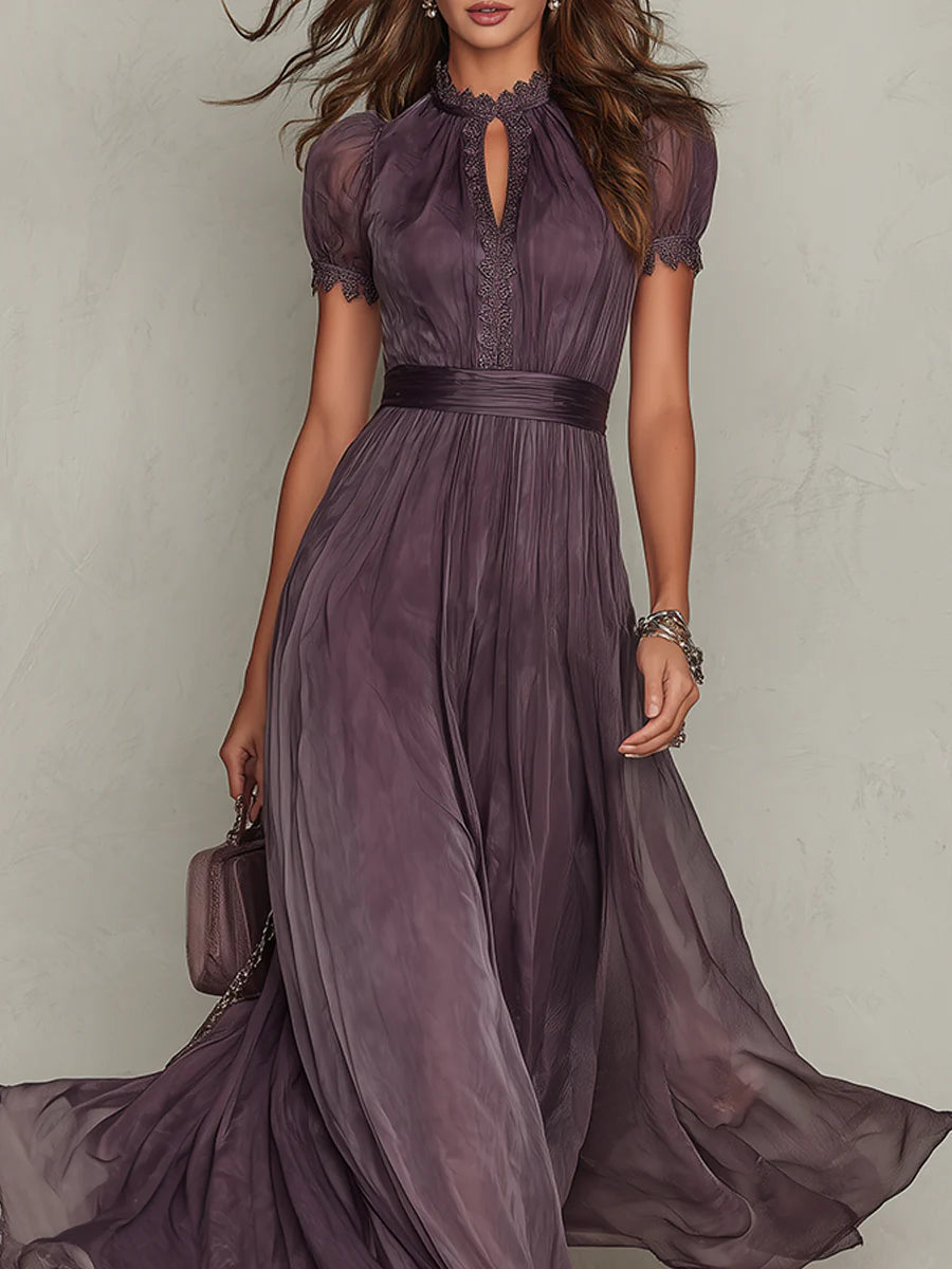 Vestido largo violeta