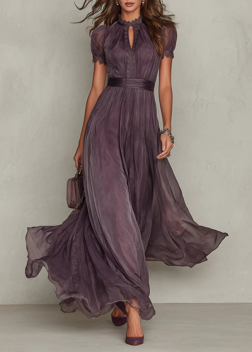 Vestido largo violeta