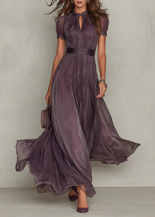 Vestido largo violeta