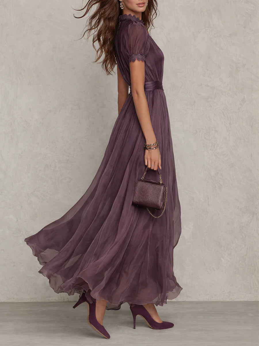Vestido largo violeta