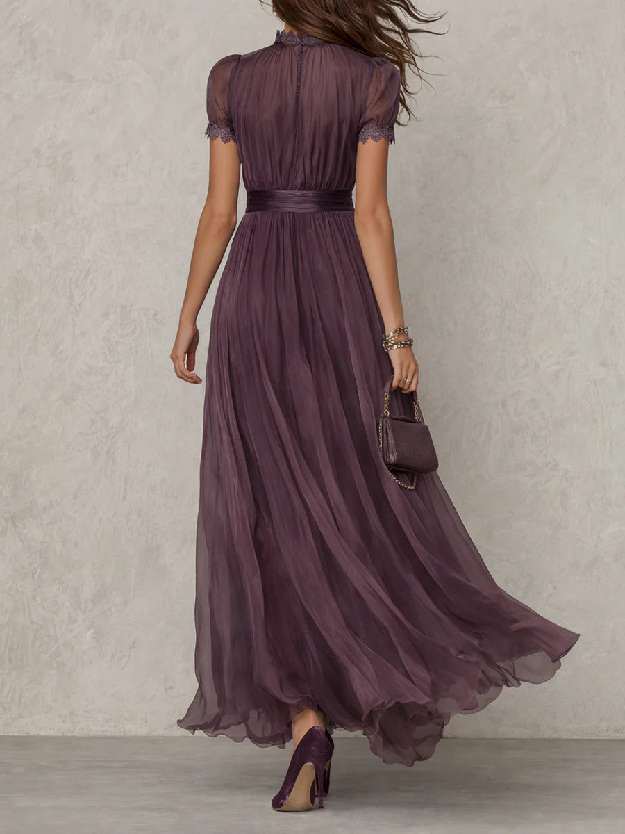 Vestido largo violeta